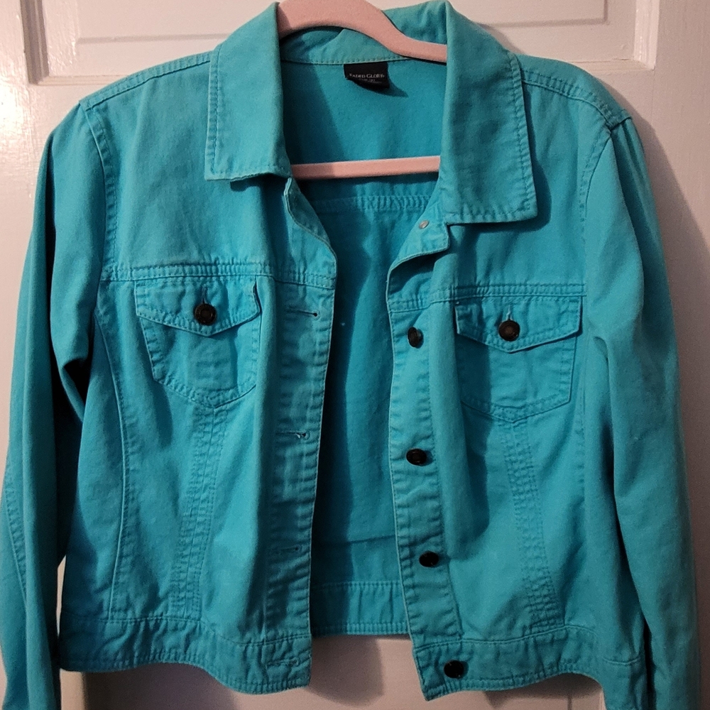 Turquoise Denim Jacket